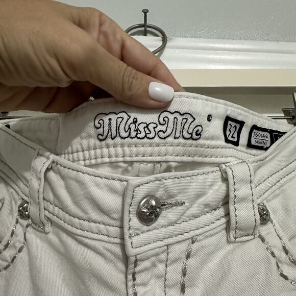 Miss Me Low Rise Y2k Skinny Size 32 Pockets Denim Jeans Size 32 30 - Picture 5 of 16